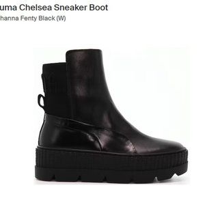 PUMA Rihanna FENTY Women’s CHELSEA Sneaker Boot, 8.5 (39), Black – New with Box